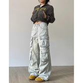 Vintage Baggy Cargo Jeans mit mehreren Taschen